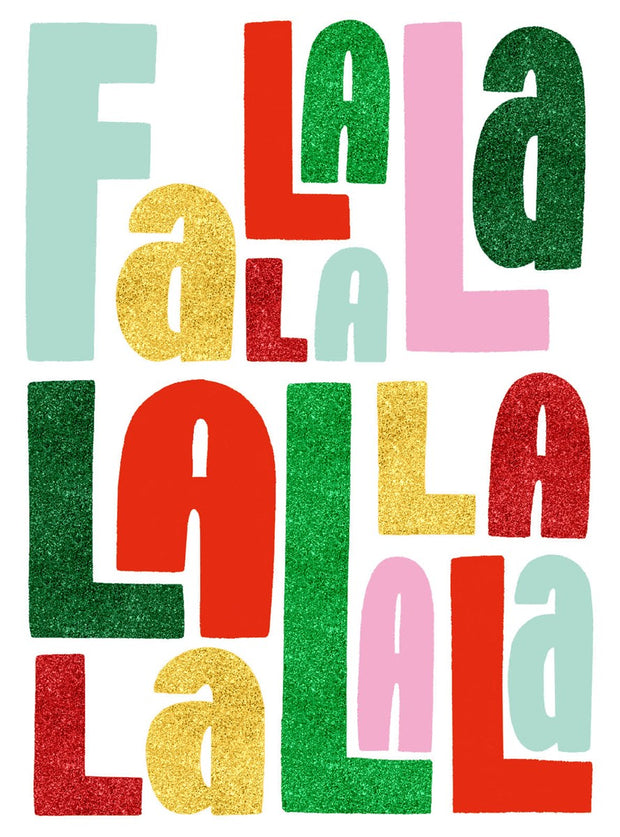 The Art File Mini Christmas Card - Fa La La