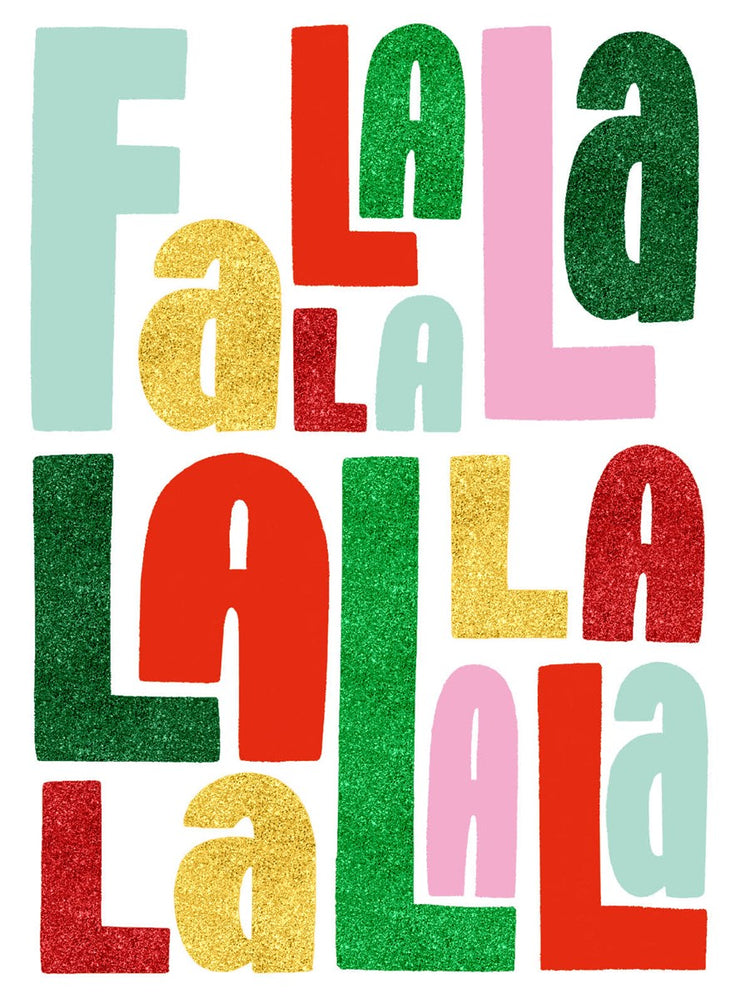 The Art File Mini Christmas Card - Fa La La