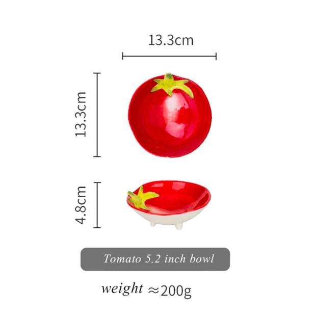 Vegetable Shape Snacks & Sauce Dishes