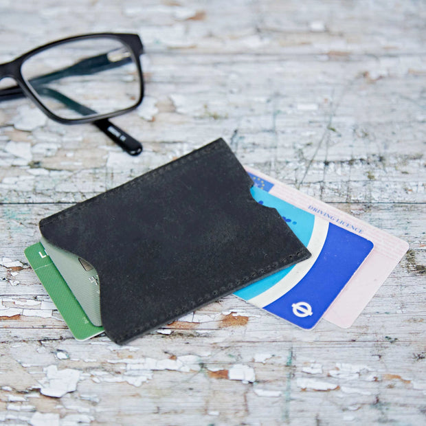 Handmade Buffalo Leather Travel Card Holder