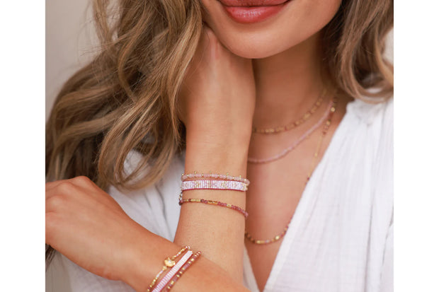 Boho Betty Friendship Bracelet - Matira Hot Pink