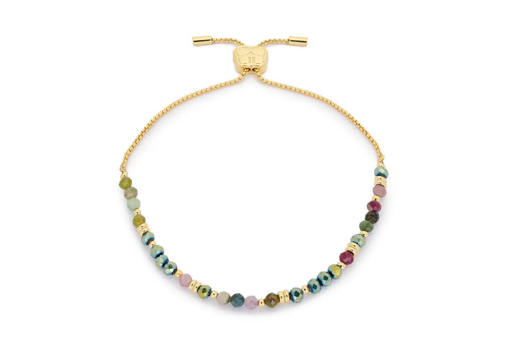 Boho Betty 3 Layer Bracelet Stack - Majuli Gold & Tourmaline