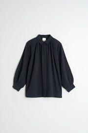 Indi & Cold Crepe Cotton Navy Blouse
