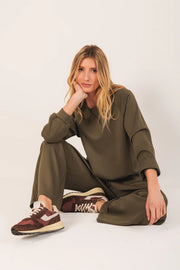 Indi & Cold Brown Adjustable Sweatshirt