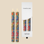Tinkalink Fabric Wrapped LED Candles x 2 - Wild Bloom