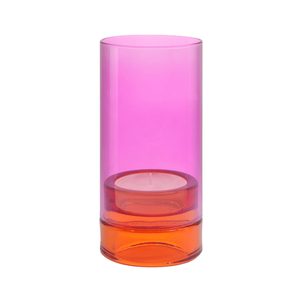 Remember Glass Lantern Lys - Pink