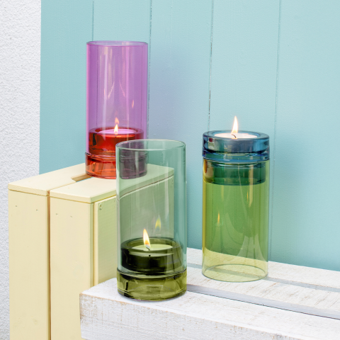 Remember Glass Lantern Lys - Olive