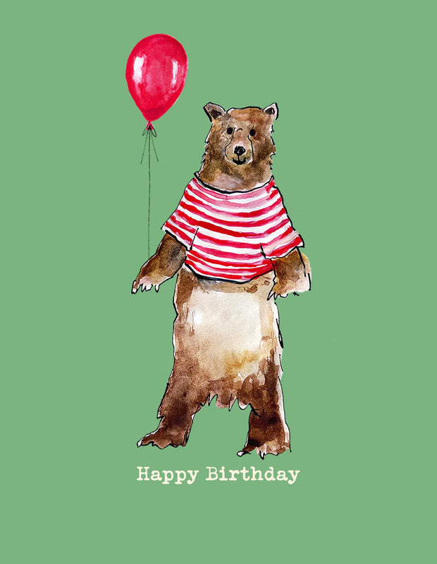 Poet & Painter Mini Card - Bear & Balloon