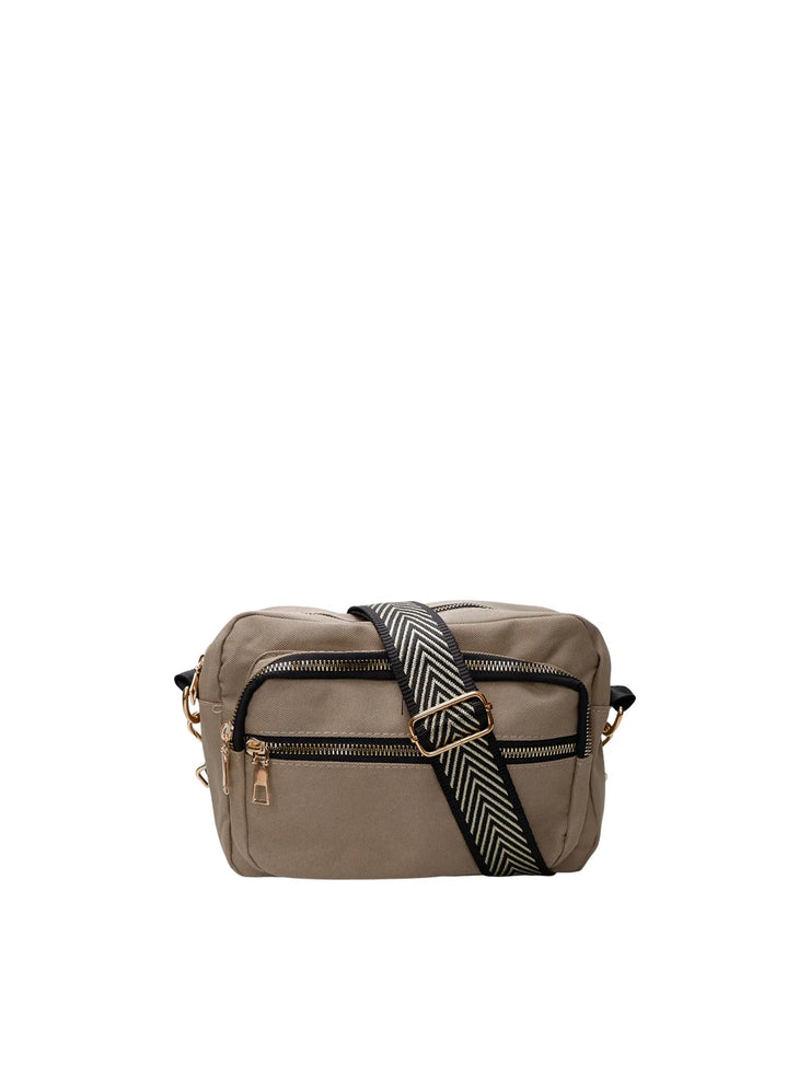 Black Colour Vanda Crossover Bag - Khaki