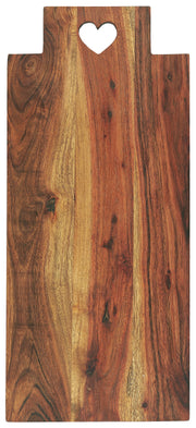 Acacia Wood Cutting or Serving Board with Heart - 2 sizes