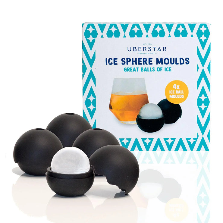 Uberstar Ice Sphere Molds - Set of 4 Black