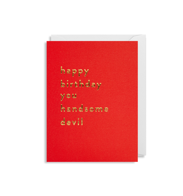 Mini Handsome Devil Birthday Card