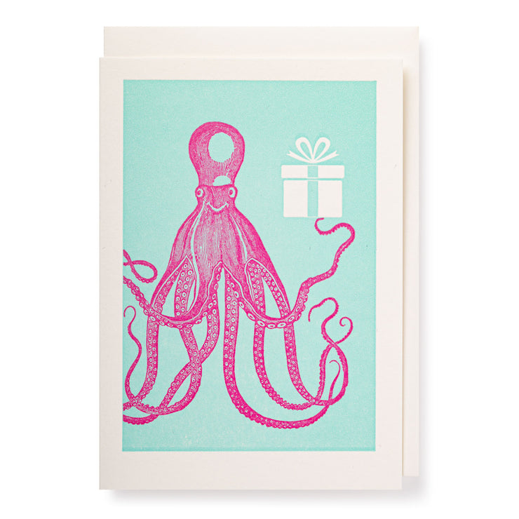 Archivist Mini Happy Birthday Octopus Card