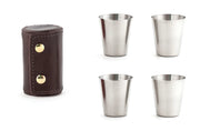Shot Glasses with Leather Case