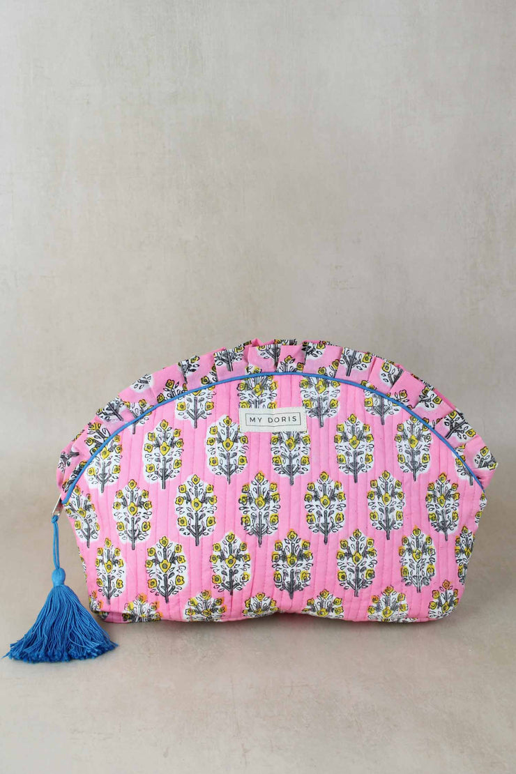 My Doris Large Frill Block Print Washbags