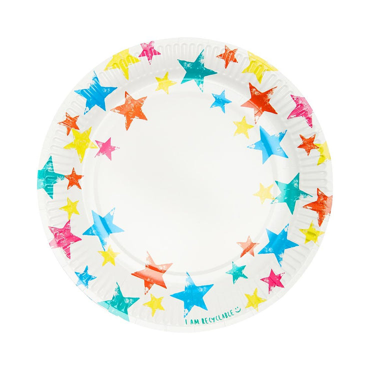 Birthday Brights Star Eco Plates - 12 Pack