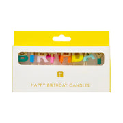Happy Birthday Rainbow Gold Dipped Candles