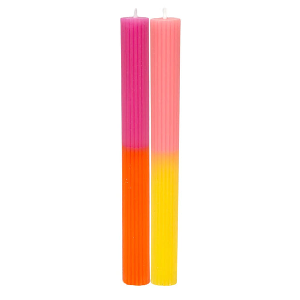 Two Tone Ombre Candles in 2 Colours