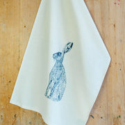 Lottie Day Tea Towel - Blue Hare
