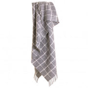 Tweedmill Chequered Check Grey Throw