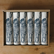 Lottie Day Napkin Gift Set of 6 - Blue Hares
