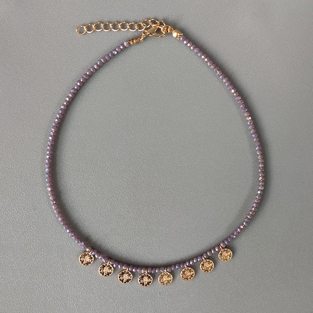 Isabel Beaded Coin Choker in 6 Colours