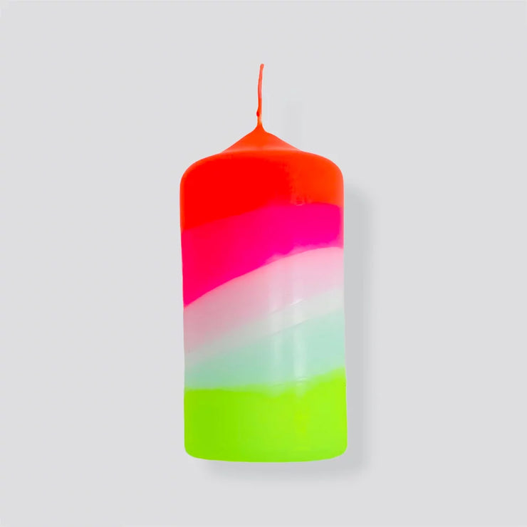 Dip Dye Pillar Candle Lollipop Lighthouse
