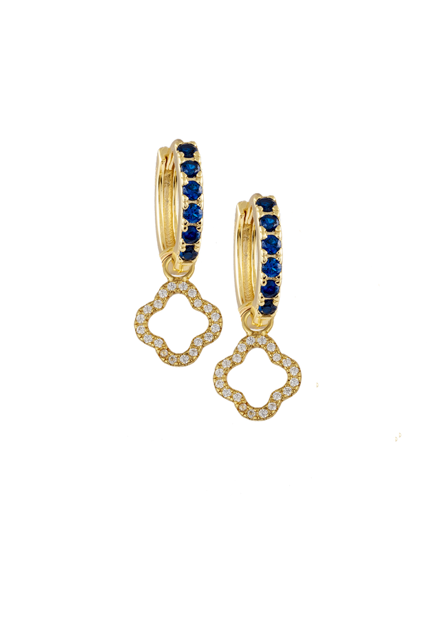 Atelier 18 Sapphire Clover Earrings