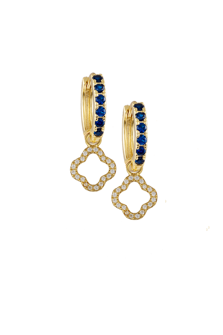 Atelier 18 Sapphire Clover Earrings