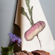 Lottie Day Tea Towel - Purple Turnip