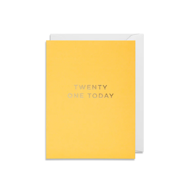 Mini Twenty One Today Card